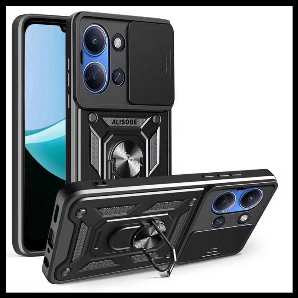 Xiaomi Redmi 15C / 13C / Poco C85 / C65 Gundam Slide iRing Original Hard Case Casing Soft Cover Armo