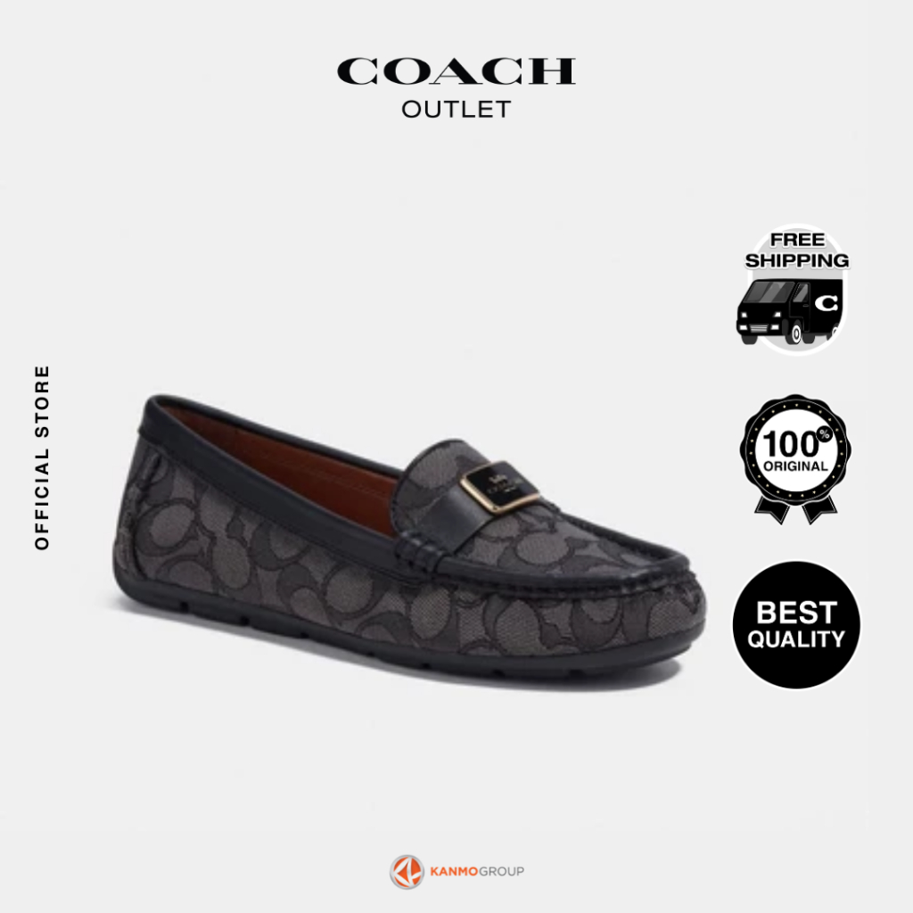 Coach Mona Driver In Signature Jacquard - Sepatu Loafer Wanita