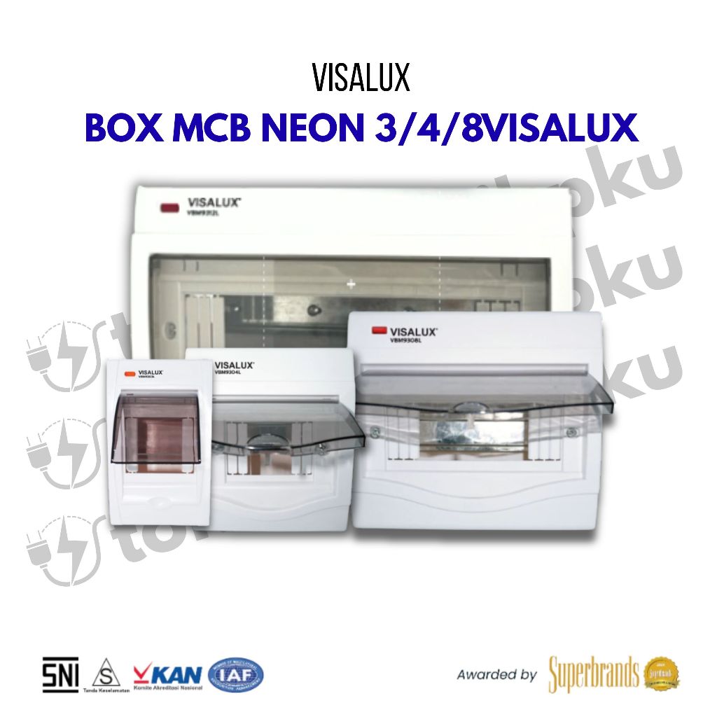 Box MCB 3W/4W/8W/12Way IB/OB With Indikator Lamp VISALUX VBM