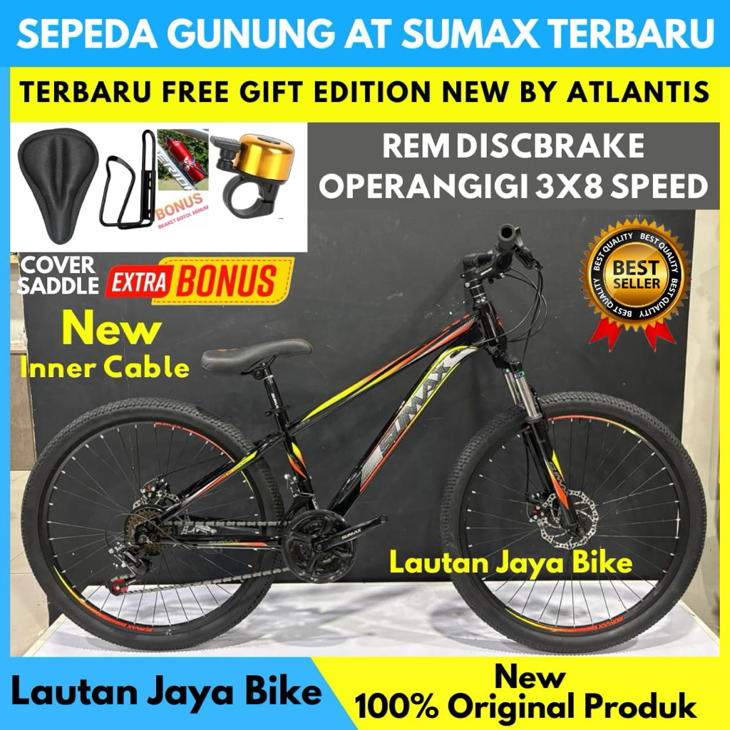 Sepeda Gunung MTB 26 AT Sumax Rem Discbrake Operangigi Terbaru