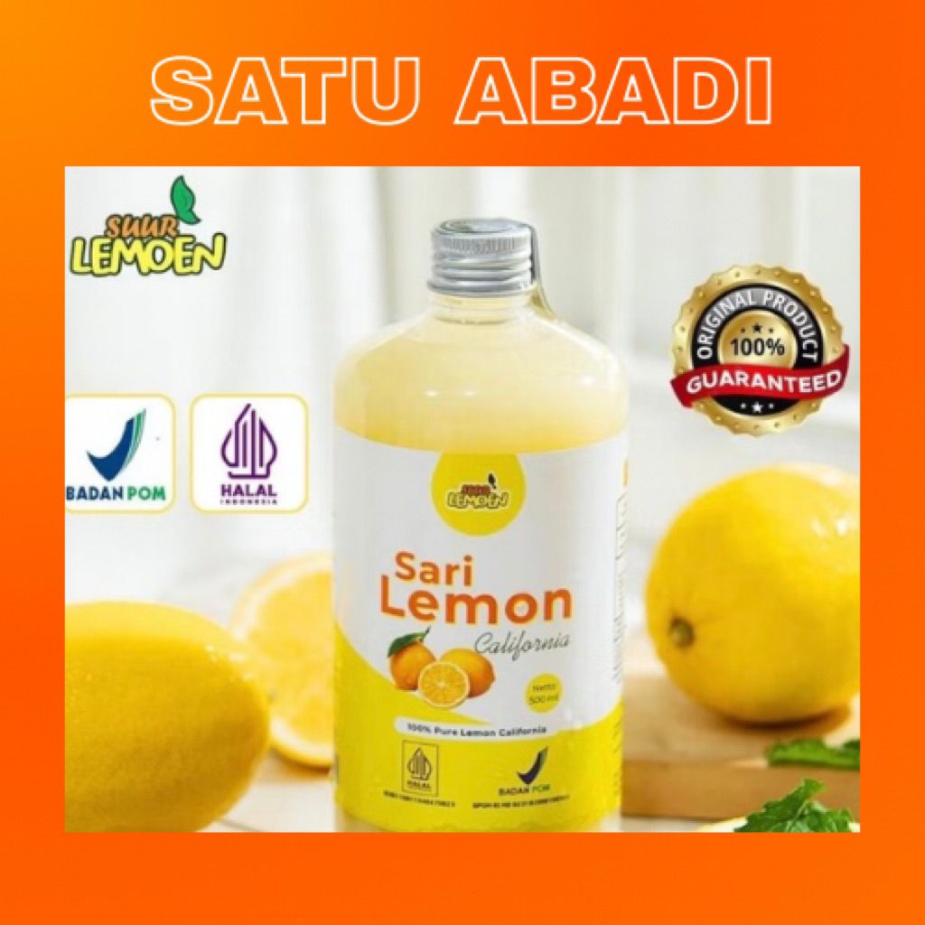 Sari Lemon Cuka Apel organik ORIGINAL Premium With Mother 500ml HALAL BPOM -Kesehatan/Diet/Detoksm