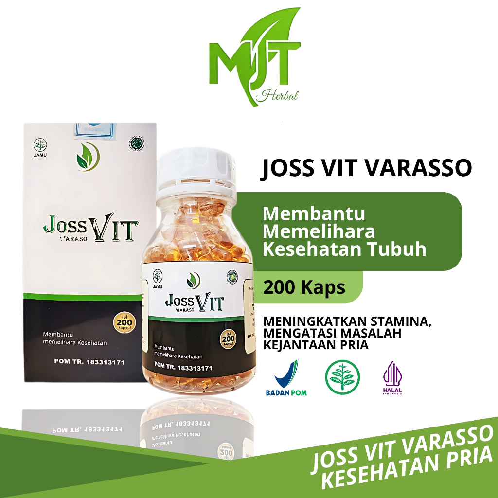 Joss Vit - Obat Diabetes Impotensi Kolesterol Asam Urat Original BPOM Tanpa Efek Samping - 100 Kapsu