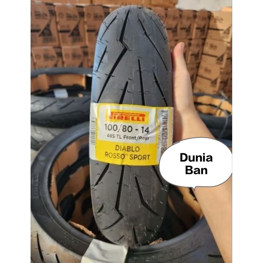 Ban Pirelli 100/80-14 Diablo Rosso Sport Tubeless Pirelli Sport 100 80 14