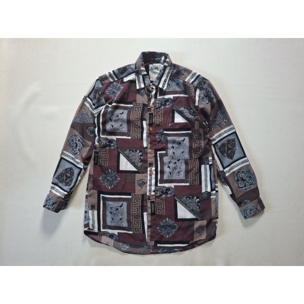 KEMEJA VINTAGE FULL PRINT MOTIF LARUSSO ORIGINAL 100%