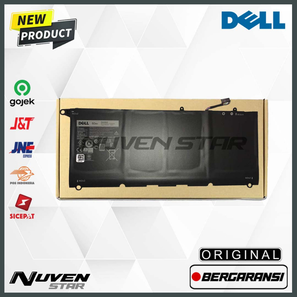 Original Baterai Laptop Dell XPS 13-9360 13-9360-D1605G 13-9360-D1605T 13-9360-D1609 13-9360-D1609G 