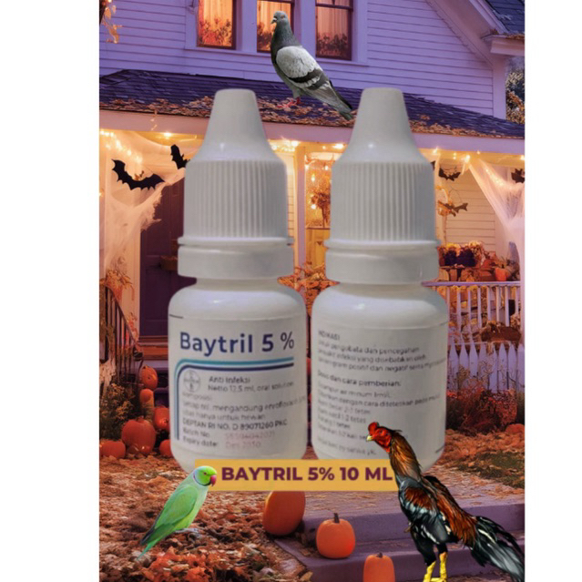 1 botol baytril 10 ml obat ayam burung sakit mata berair berbusa bengkak baytril 5%