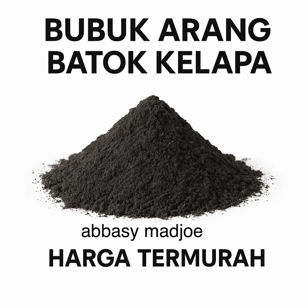 Bubuk Arang batok kelapa murni serbuk areng dari batok
