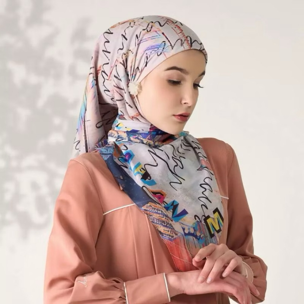 mandjha ivan gunawan hijab - spectrum white