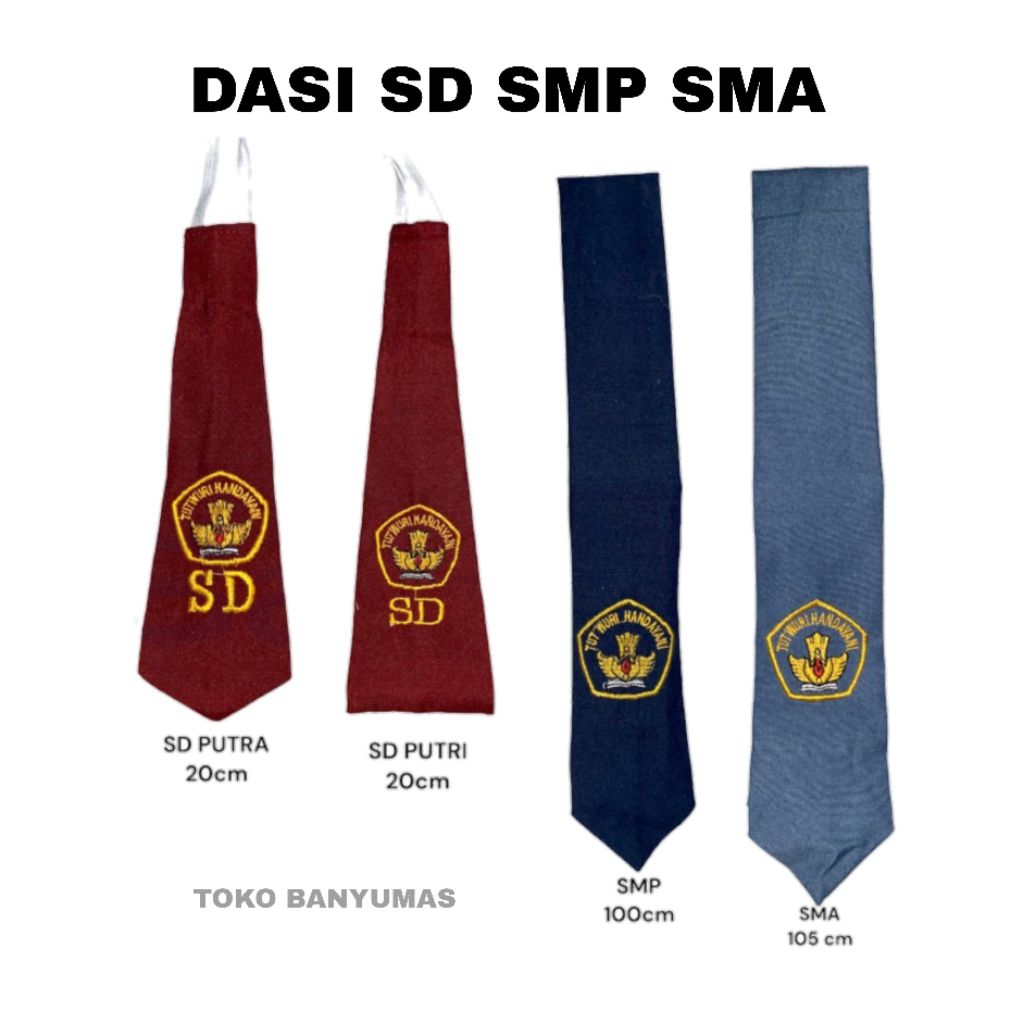 Dasi Sekolah SD SMP SMA | Dasi Biru Polos Dasi SMA Abu Polos