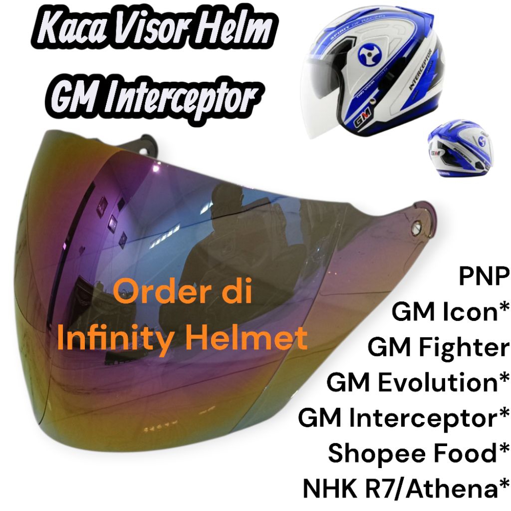 Kaca Helm GM Interceptor Double Visor Kaca Visor GM Interceptor