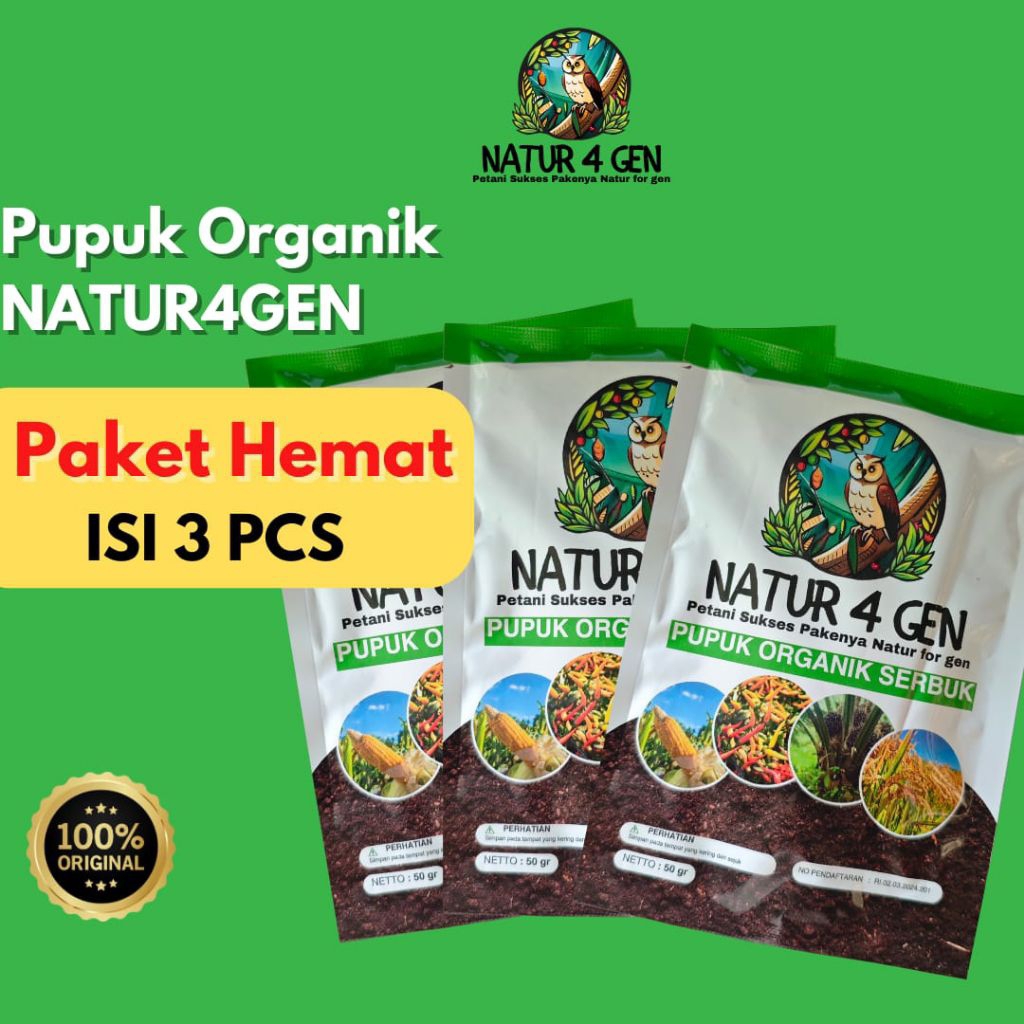 3 pcs NATURAGEN serbuk Paket Hemat ( TERLARIS) Bisa COD pupuk Natur4gen untuk jagung pupuk padi pupu
