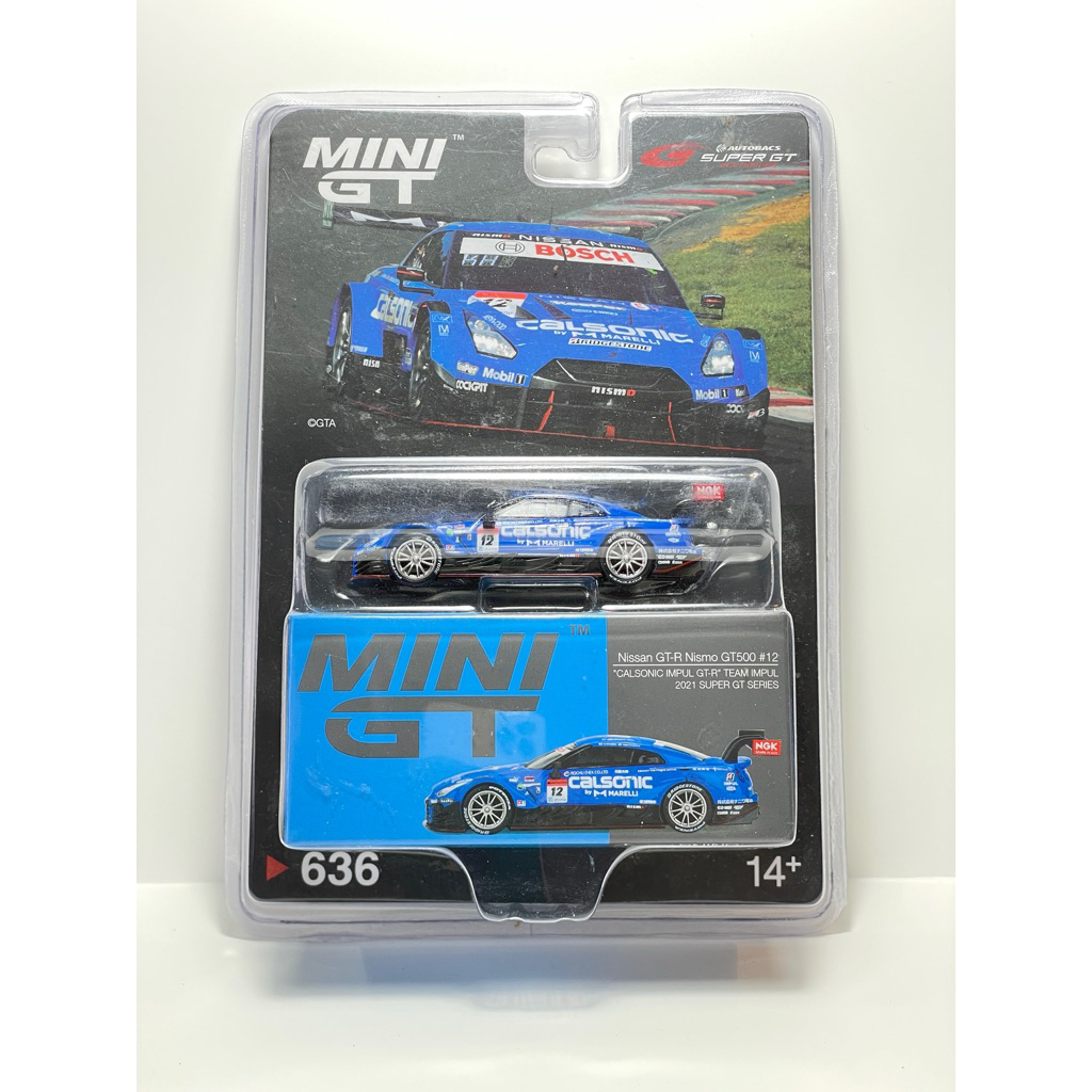 Mini GT 636 Nissan GT-R Nismo GT500 #12 CALSONIC IMPUL GT-R Super GT Series