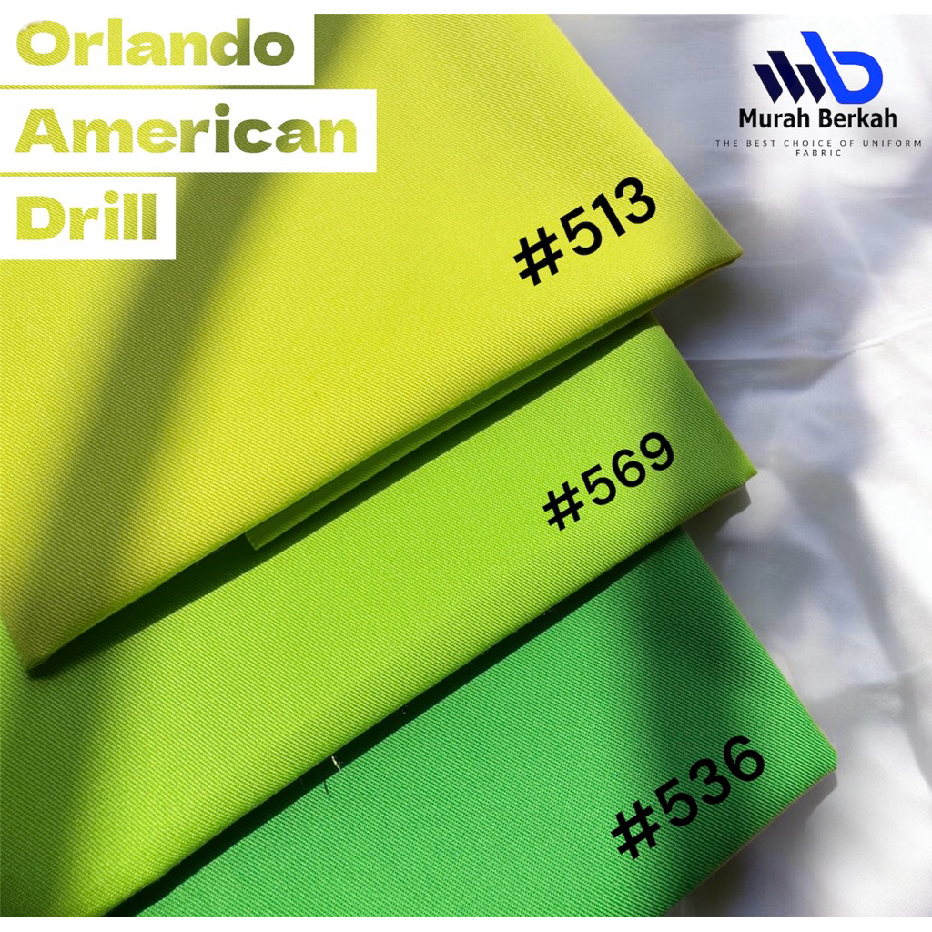 American Drill ORLANDO Grosir Gratis Ongkir /Kain American Drill Orlando Best seller Grosir Roll Mur