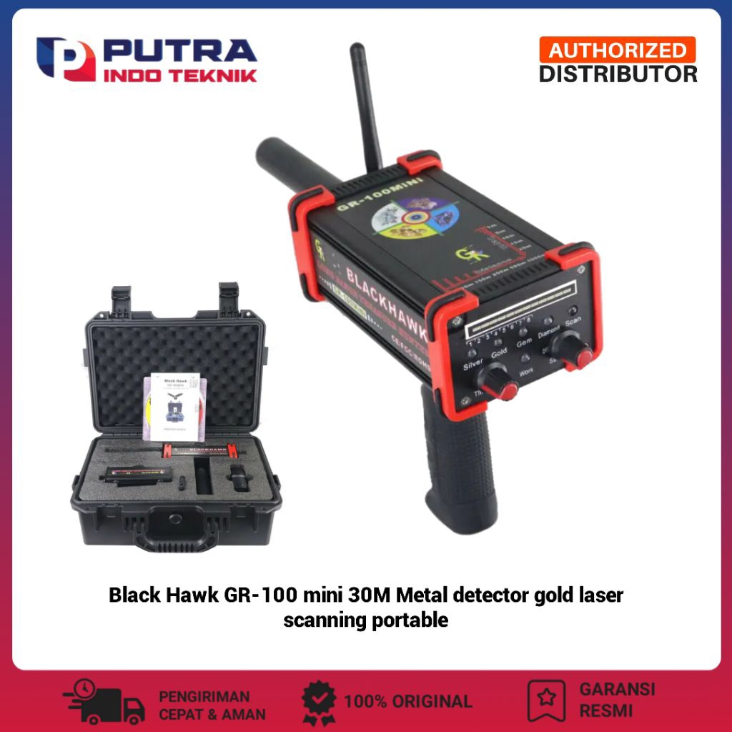 Black Hawk GR-100 mini 30M Metal detector gold laser scanning portable