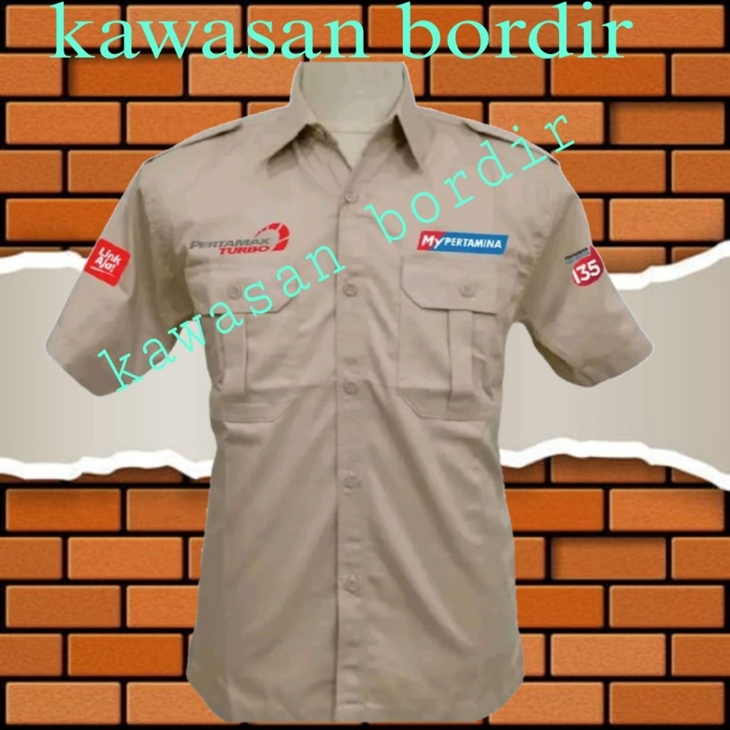 Terbaru kemeja Pertamax turbo Pertamina seragam Pertamax turbo Pertamina baju Pertamax turbo Pertami