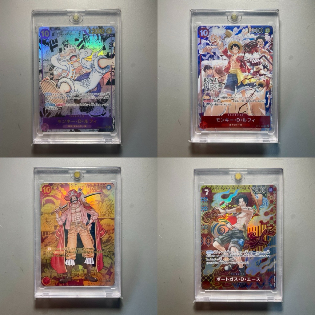 Kartu One Piece - Set Replika Foil Luffy, Gold D Roger, Ace