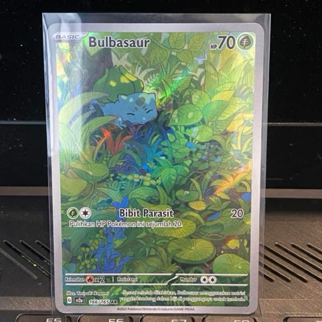 Bulbasaur AR 166 /165 TCG Pokemon 151 Indonesia 2023