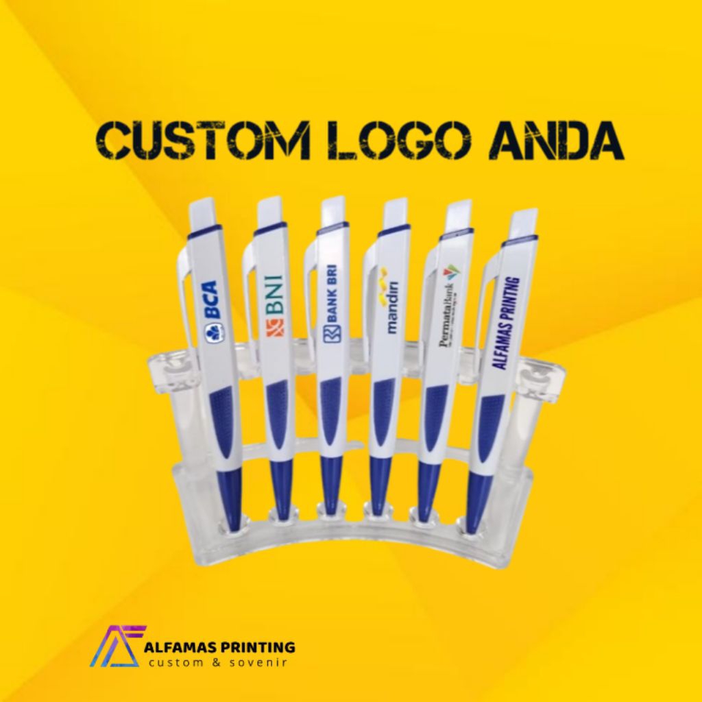 Custom Pulpen / Pulpen gepeng Custom / Pulpen custom Nama / pulpen custom Logo