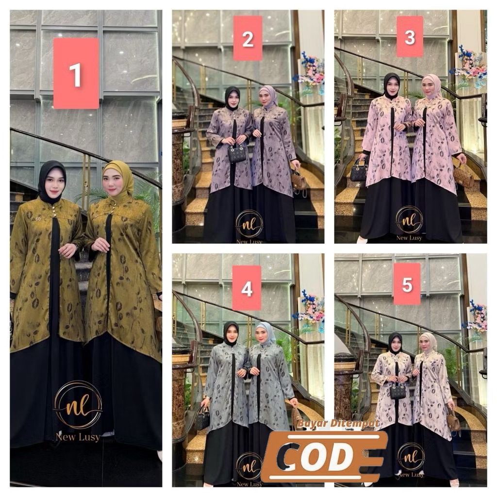 Gamis shella dress  new lusy Gamis New Lusy Lovisa dress by new lusy Gamis new lusy terbaru 2025 D C