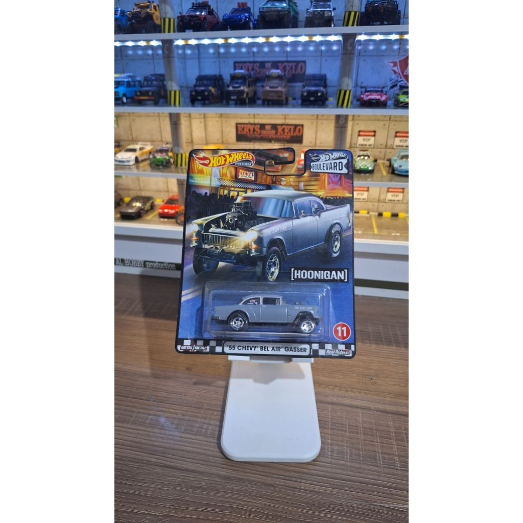 Hot Wheels Premium Boulevard Hoonigan 55 Chevy Bel Air Gasser (Grey)