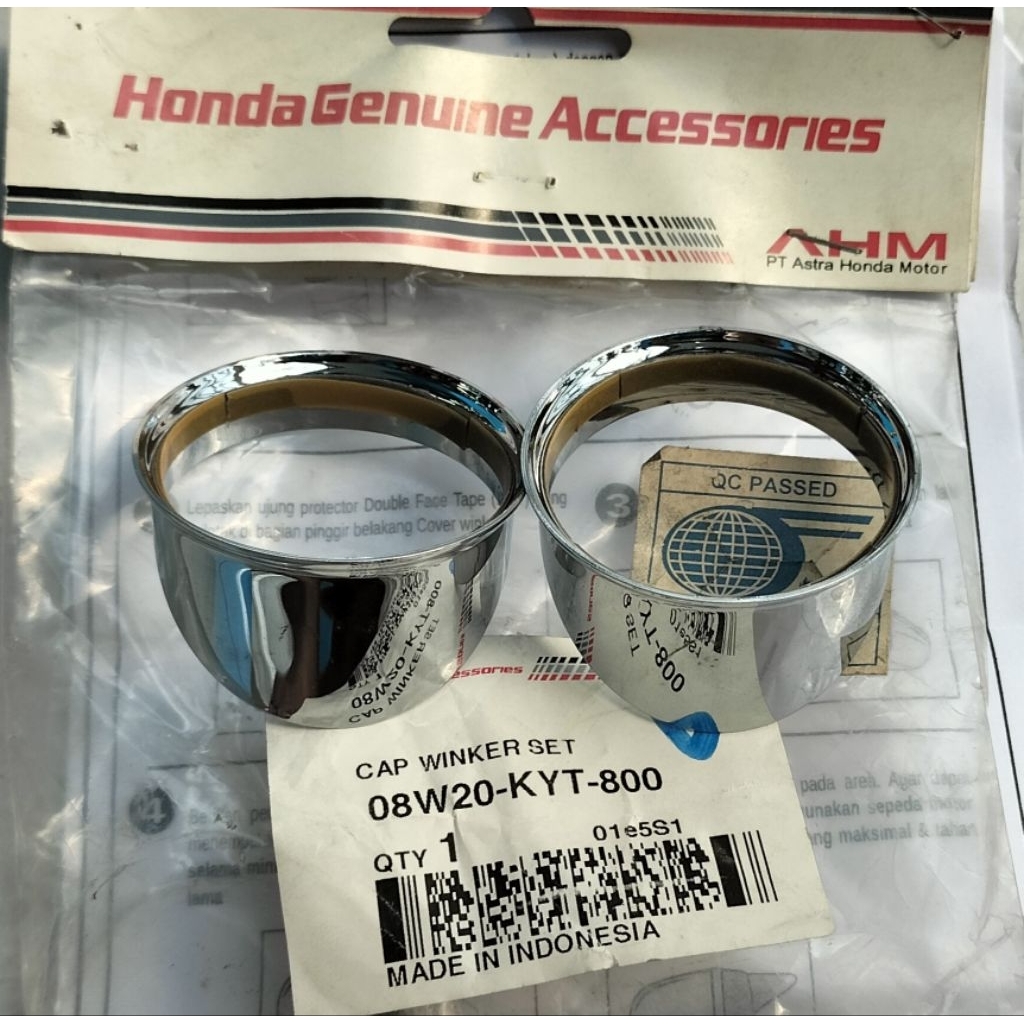 08W20-KYT-800 CAP WINKER SET Aksesoris topi lampu Sein kanan kiri Honda Scoopy Karbu ORI AHM