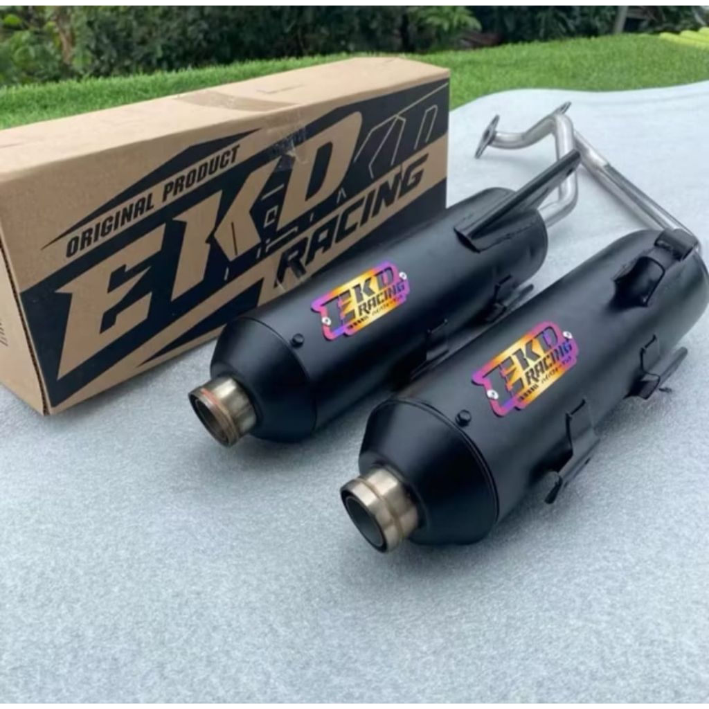 KNALPOT EKD STANDAR RACING NO TAMENG UJUNG CROOM Fulset Beat delexu/Beat fi/esp/Mio sporty/Mio j