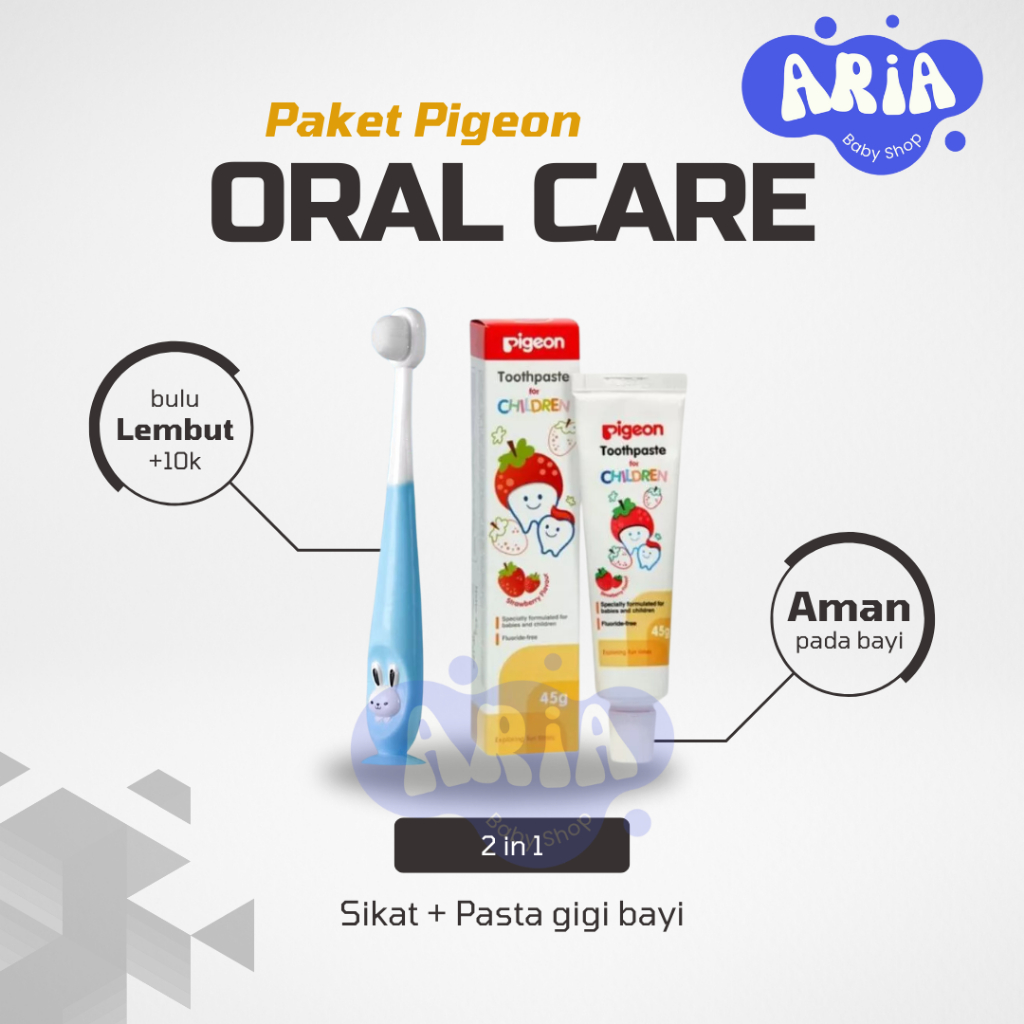 Paket Sikat Pasta Gigi Pigeon Bayi Aman Tertelan