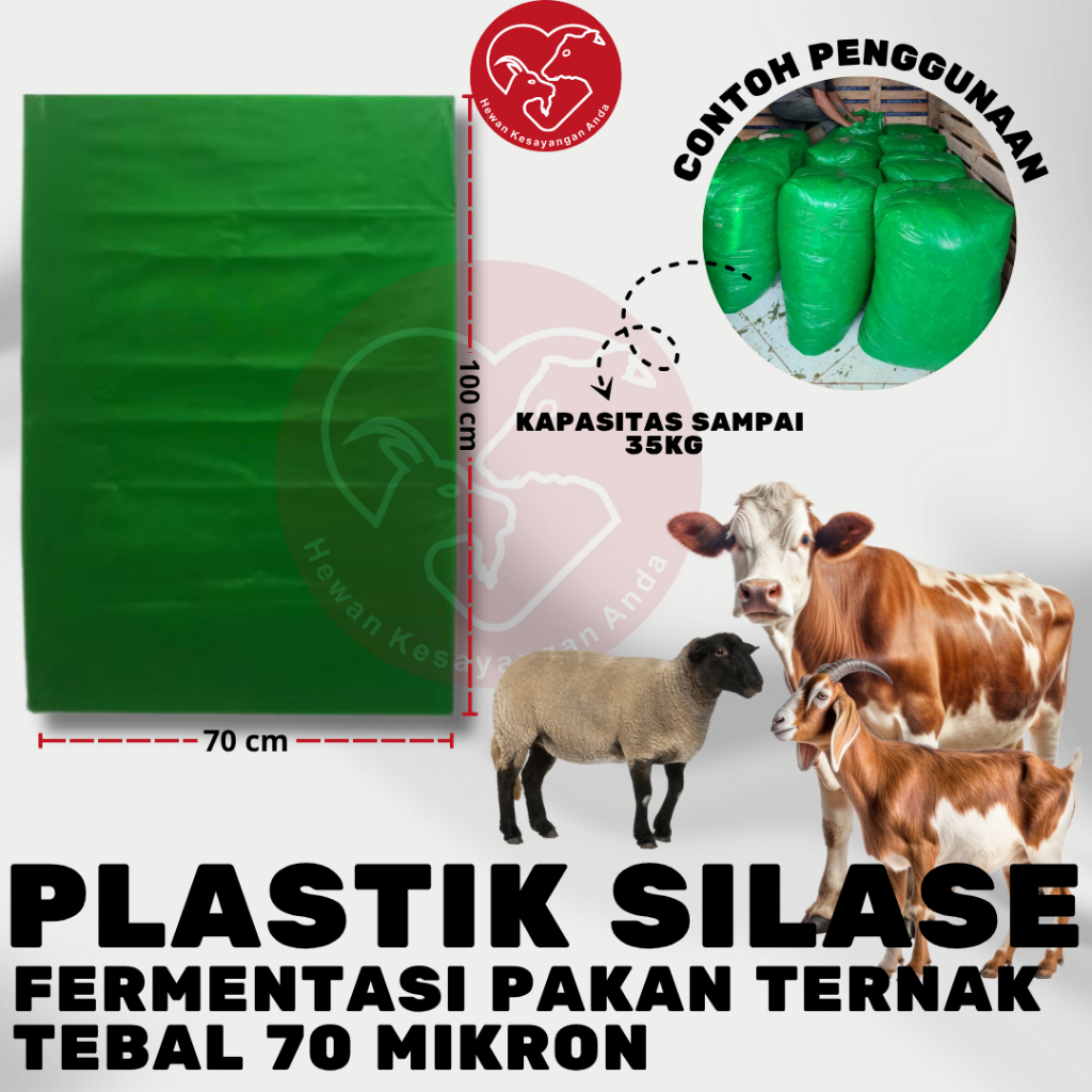 Plastik Silase Fermentasi Pakan Ternak untuk tebon jagung,rumput odot dll - SANGAT TEBAL (70 Mikron)