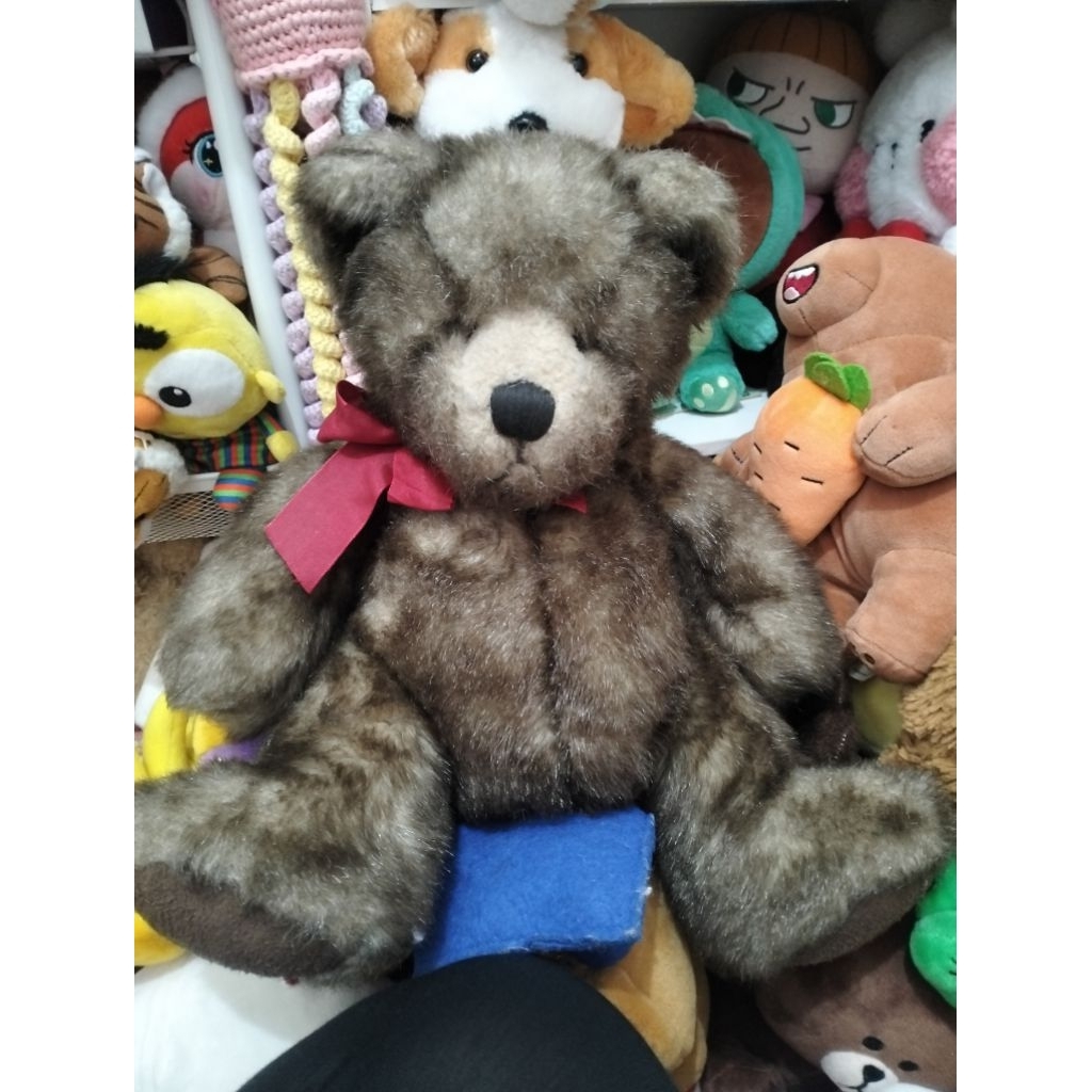 Boneka Tedy Danny Russ Berrie 11" Buatan Bombay Brown Faux Mink