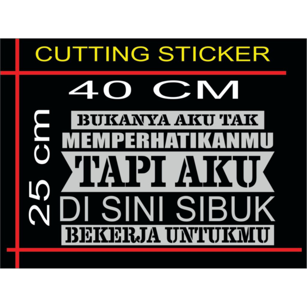 cutting sticker stiker kaca samping kata kata mobil L300 Gran max truck truk canter ragasa umplung D