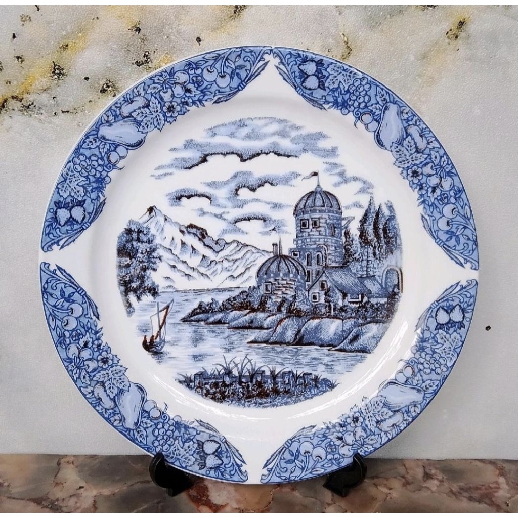 Piring keramik pajangan antik motif Eropa ANGLO NORMAN