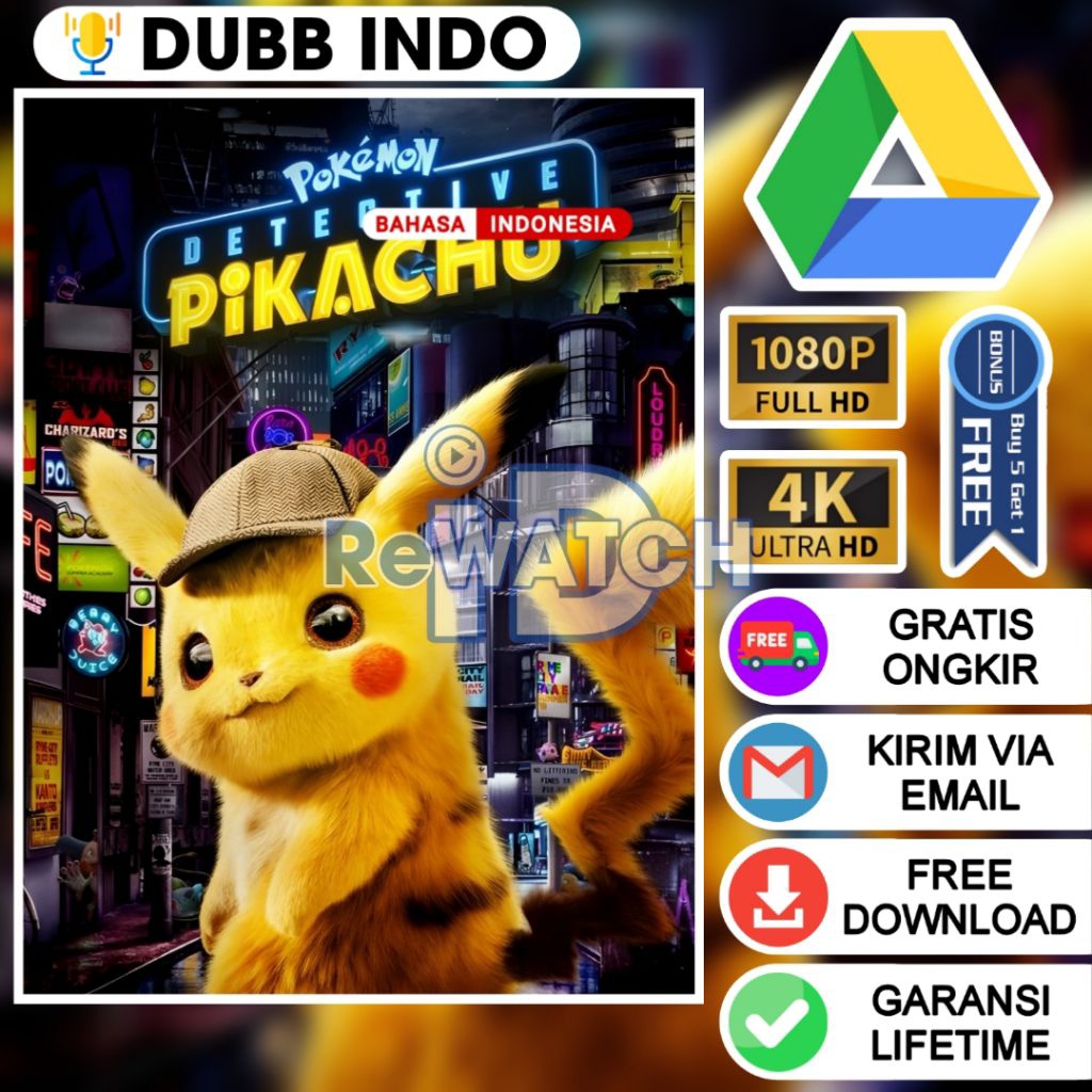 FILM POKEMON DETECTIVE PIKACHU (2019) DUBBING BAHASA INDONESIA