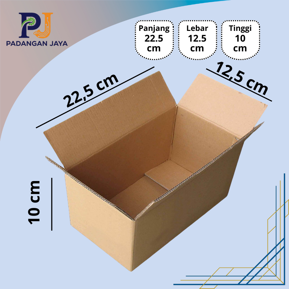 PJ - 10pcs Box Kardus packing kualitas bagus ukuran 22,5x12,x5x10cm - paking kardus custome