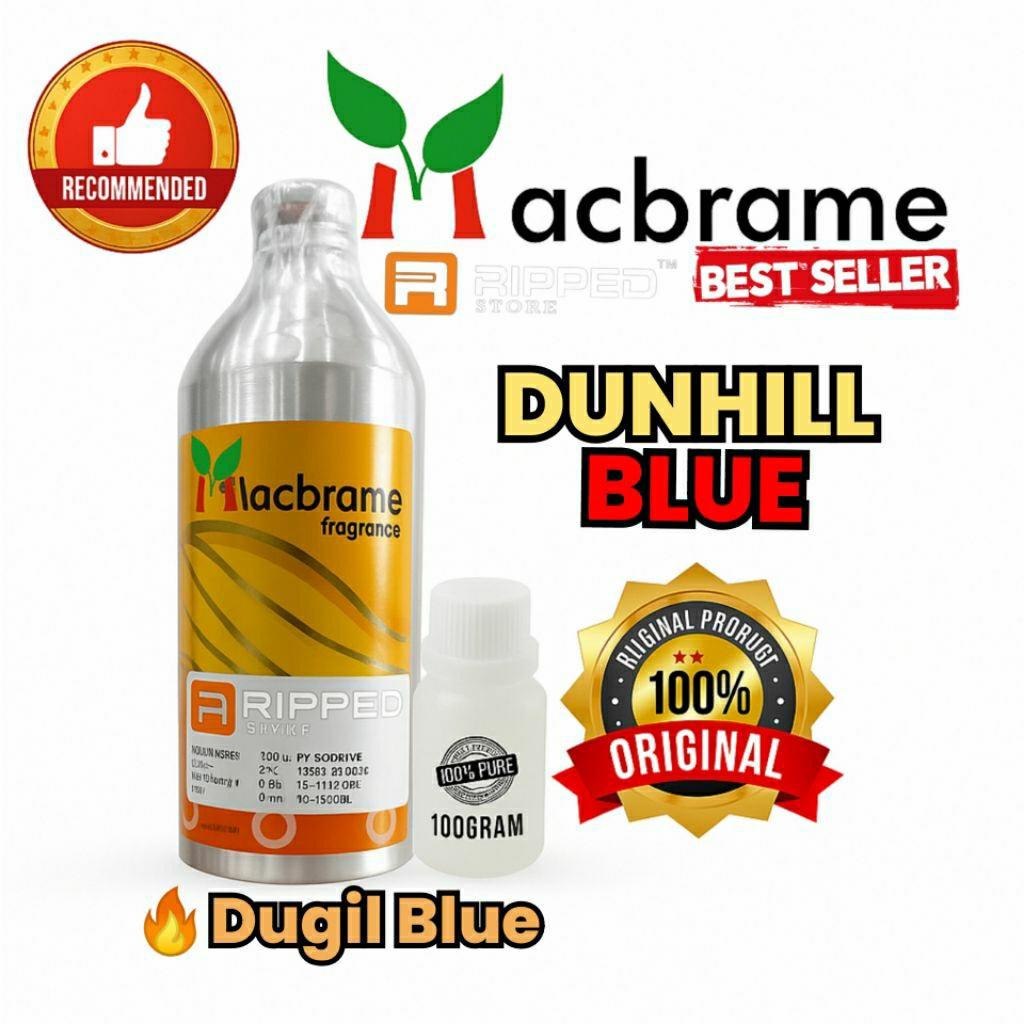 100ML Bibit Parfum Murni Dugil Blue | Dunhil Blue Original Macbrame