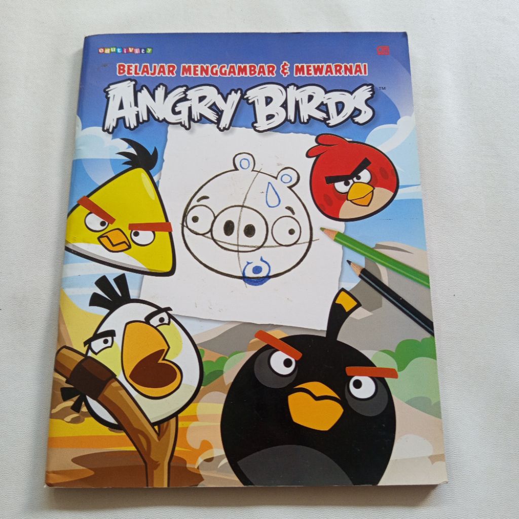 PRELOVED ANGRY BIRDS  BELAJAR MENGGAMBAR DAN MERWARNAI