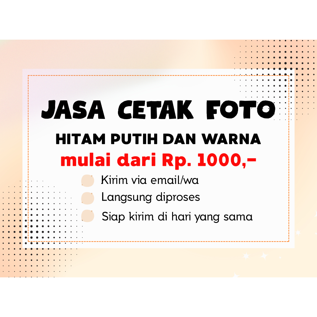 JASA CETAK FOTO 3x4/4x6/2R/3R