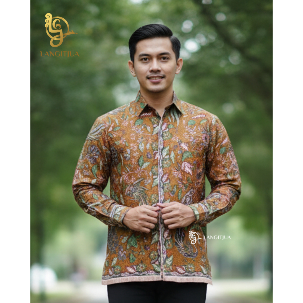 KEMEJA BATIK PRIA MOTIF TIGA NEGERI | BAJU BATIK PRIA OUTFIT KONDANGAN