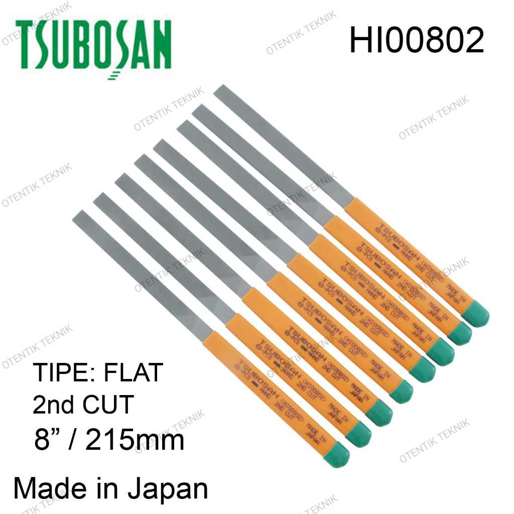TSUBOSAN KIKIR PLAT JEPANG 8" 2ND CUT 215MM - KIKIR BESI FLAT 8 INCHI 215 MM