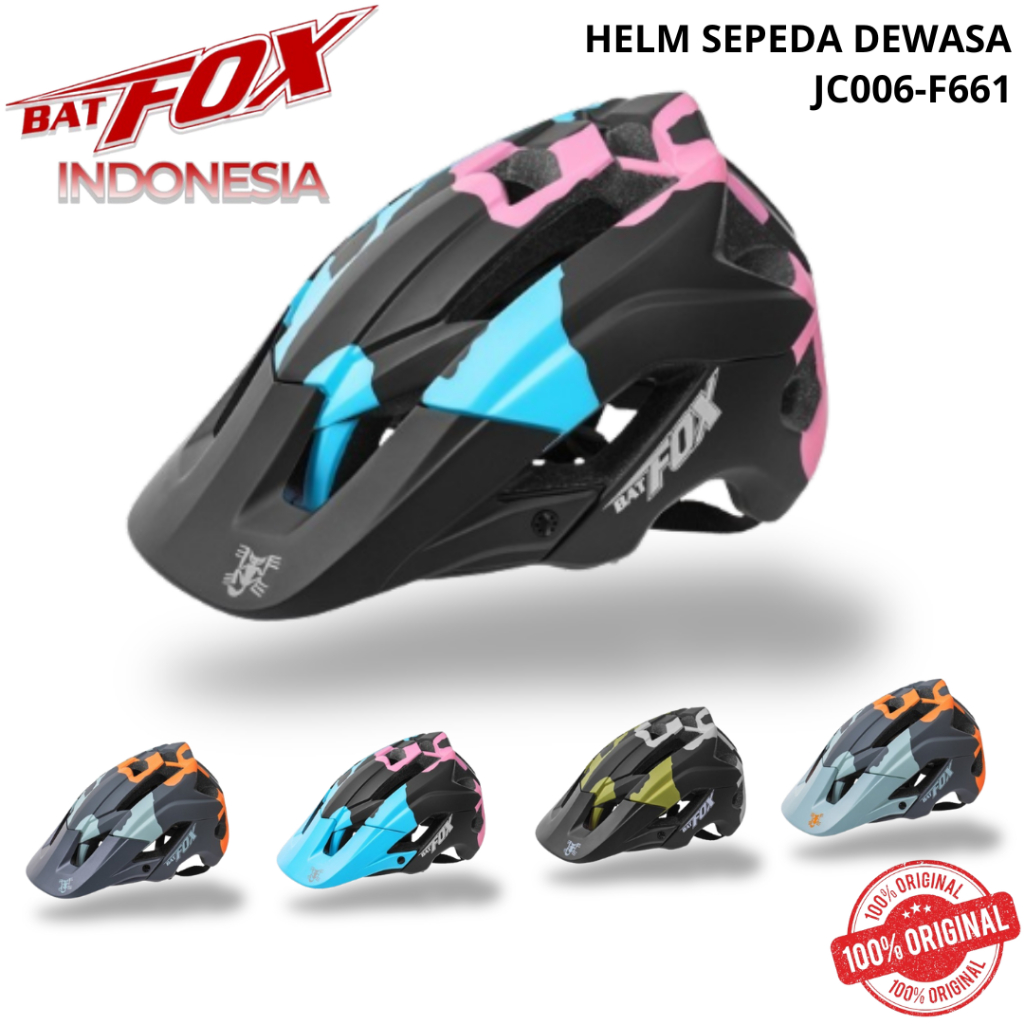 BATFOX JC006-F661 Helm Sepeda Gunung Classic Cetakan Terintegrasi Helm Sepeda Olahraga Luar Ruangan 