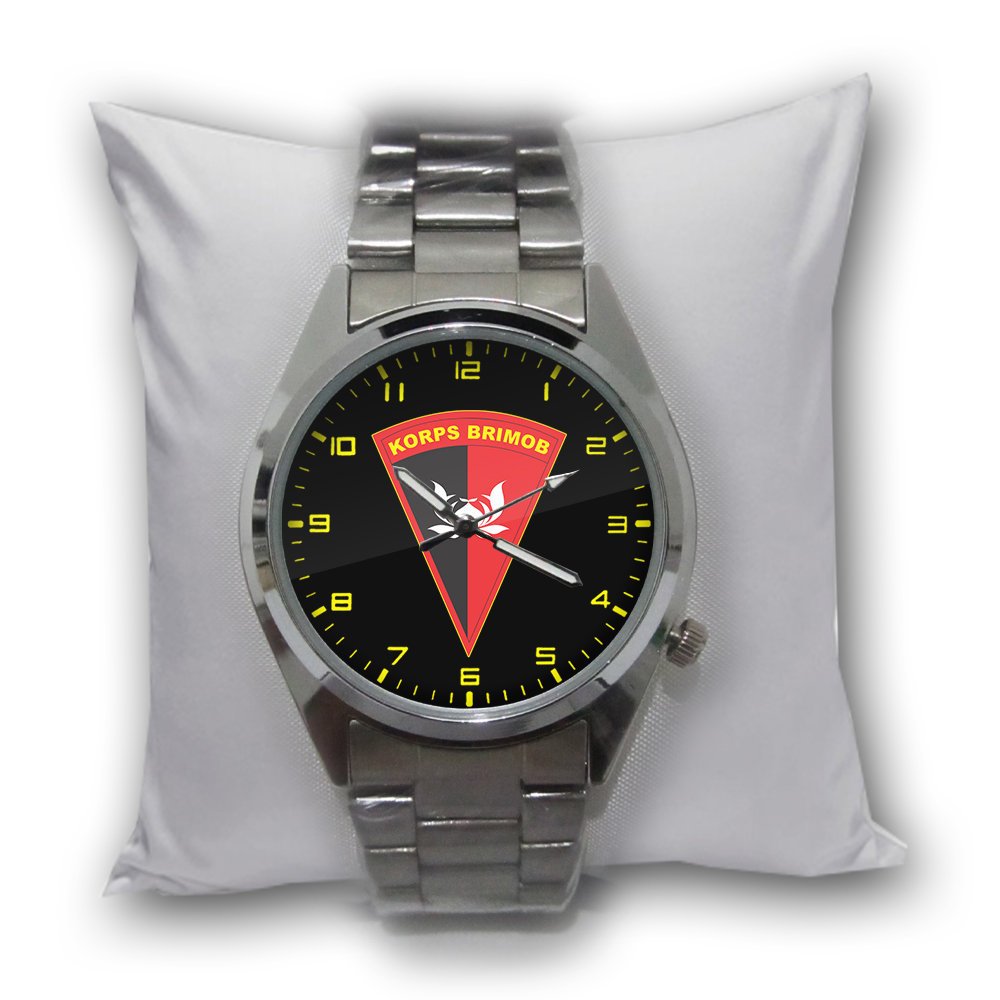 Jam Tangan Stainless Steel KRPS BRIMOB Formal Bisnis Custom Keren Terbaru Termurah 855
