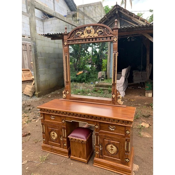 Meja Rias Tolet Rahwana Kecil Kayu Jati