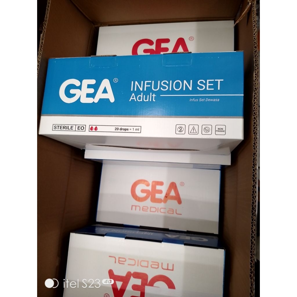 Infuset Gea dewasa/Set infus Gea makro perbok  50pcs