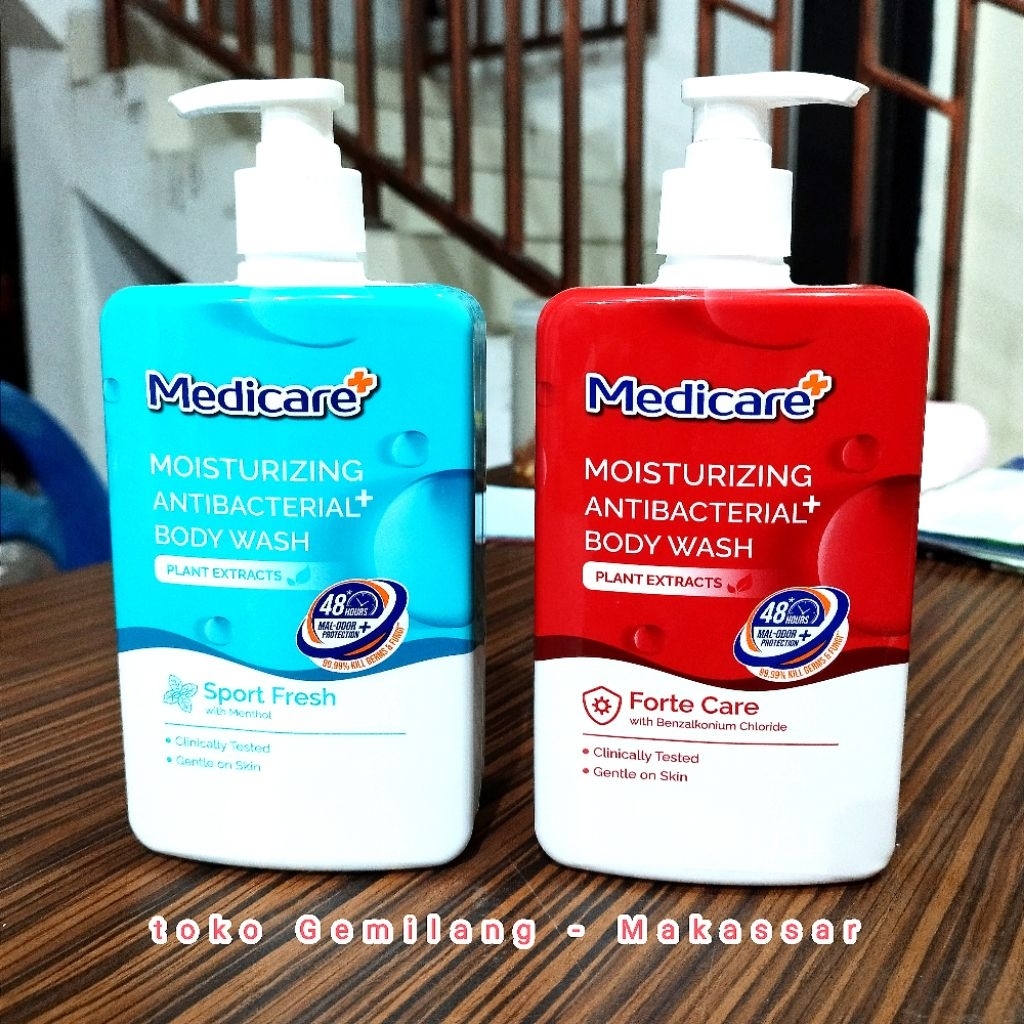 Medicare sabun cair antibakteri botol pump 500 ml, body wash
