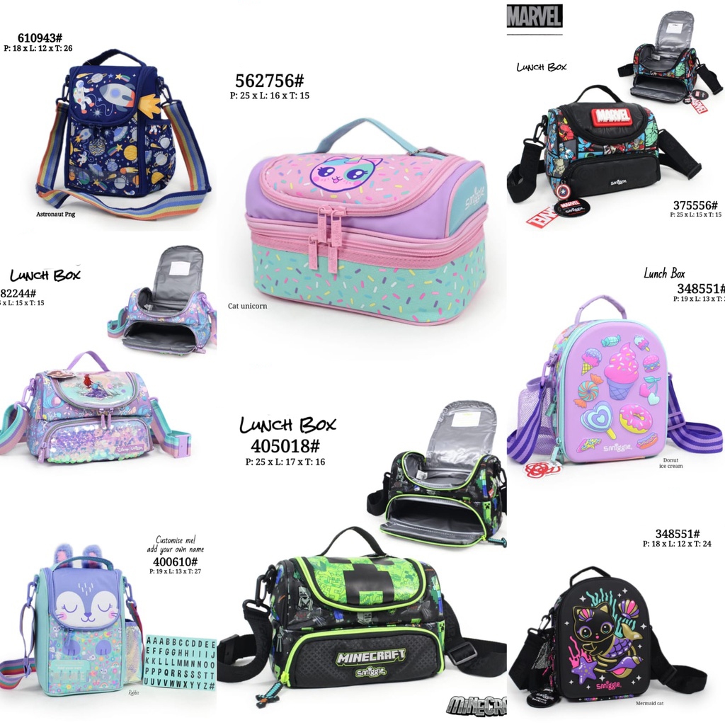 Tas Bekal Makanan Anak TK SD Laki-laki Perempuan Lunch Bag Lunchbox Tempat Makan Double Decker