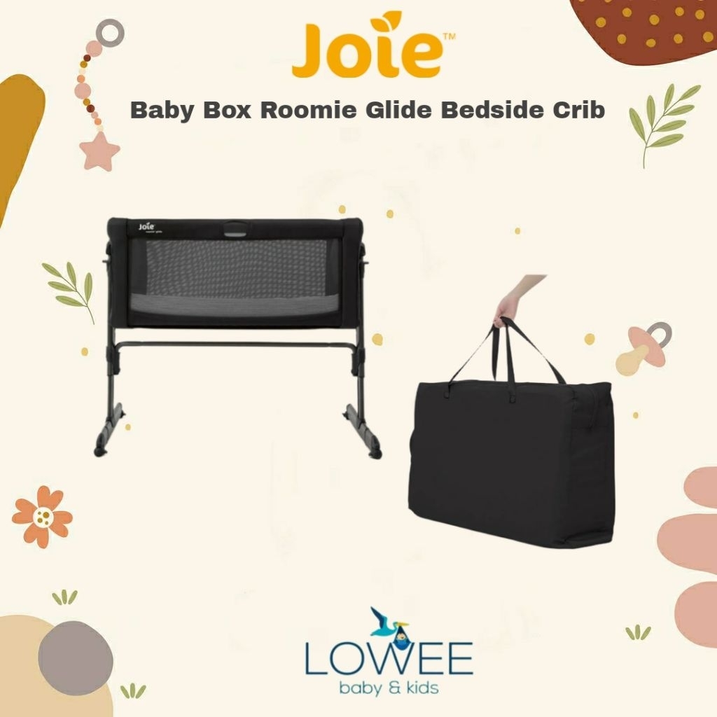 Joie Box Roomie Glide Bedside Crib / Glade Shale / Slepping Crib / Baby Box / Tempat Tidur Anak Bayi