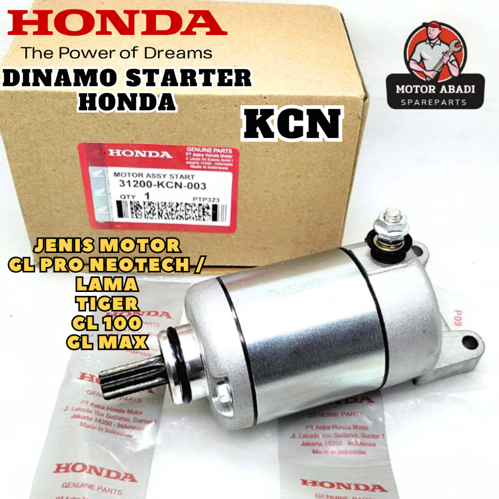 31200-KCN-003 ORIGINAL Dinamo Starter KCN Honda Gl Pro Neotech Lama Tiger Gl 100 Gl Max