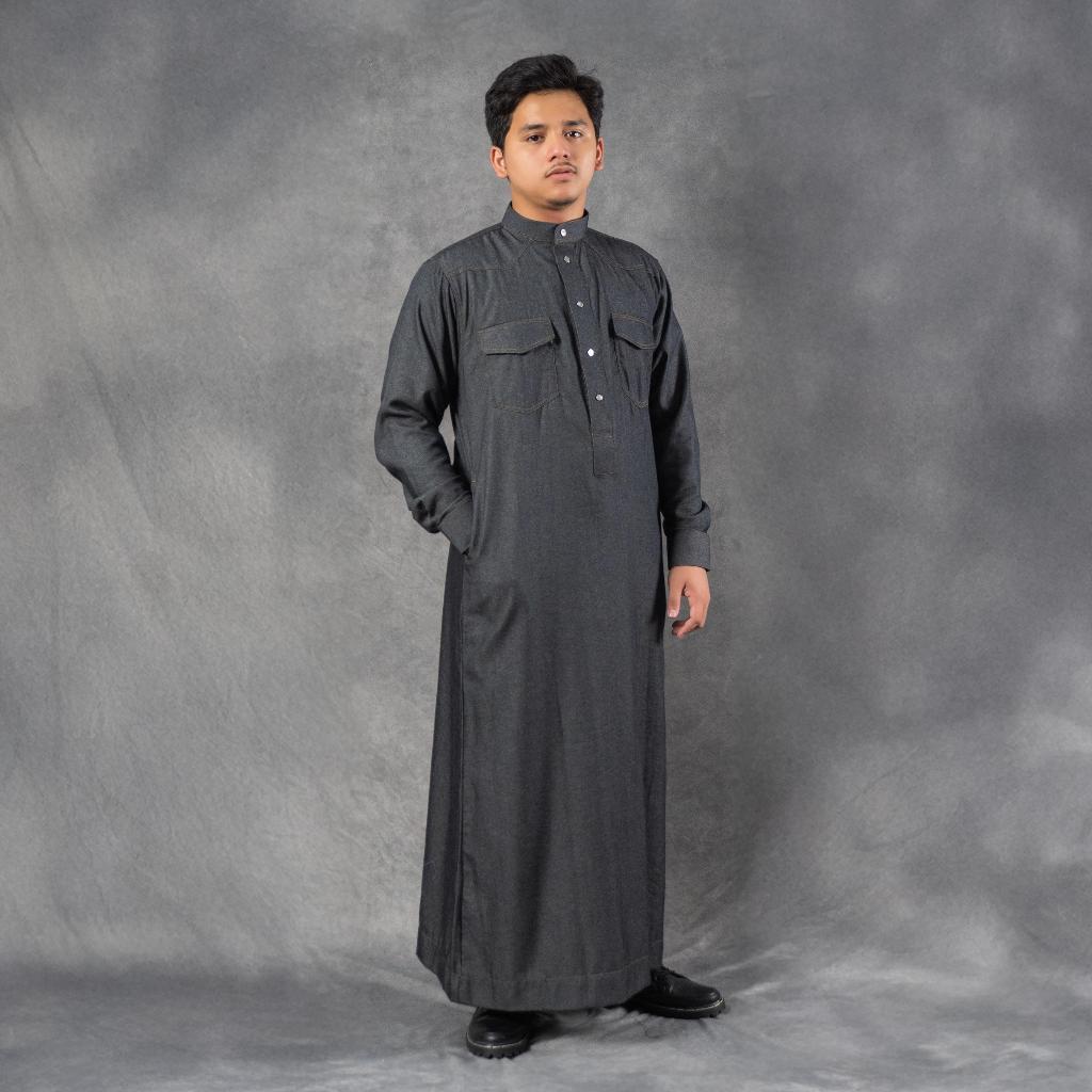 Dalwa Official | Gamis Denim Gamis Pria Kekinian Gamis Keren Gamis Bahan Bagus
