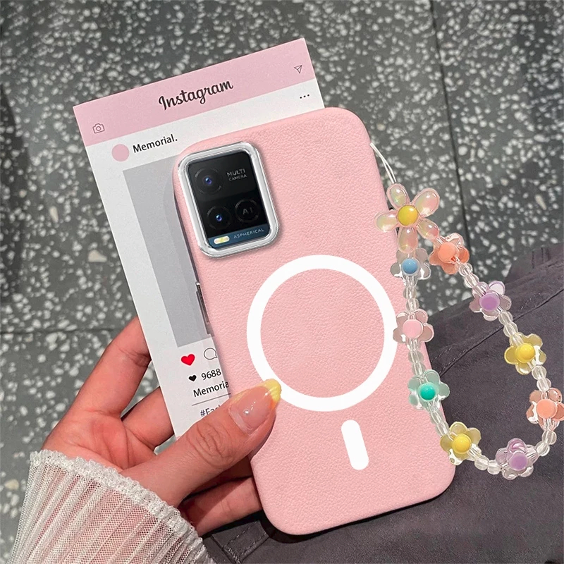 Case VIVO Y21 Y21S Y21A Y33S Y21T CIRCULER MATTE Candy Magsafe Wireless Magnetic Softcase Silicone