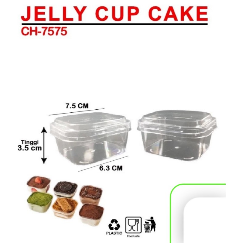 Cup Jelly Puding 150ml CH 7575 + Lid / Mika Puding CH 7575 150ml / Cup Puding / Cup Jelly Tempat
