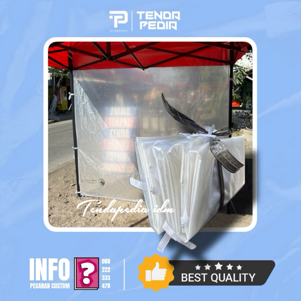DINDING TENDA LIPAT TRANSPARAN